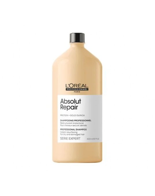 Шампунь для интенсивного восстановления поврежденных волос L'Oreal Professionnel Serie Expert Absolut Repair Gold Quinoa + Protein Shampoo, 1.5 л