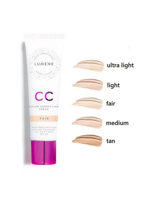 CC - крем для лица Lumene CC Color Correcting Cream SPF 20, Light, Финляндия, 30 мл