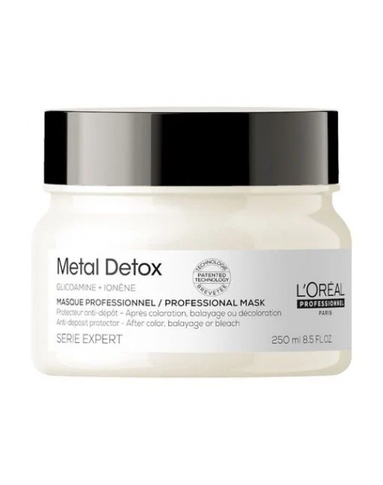 Маска L'Oreal Professionnel Serie Expert Metal Detox Mask для предотвращения металлических накоплений в волосах после окрашивания и осветления, 250 мл