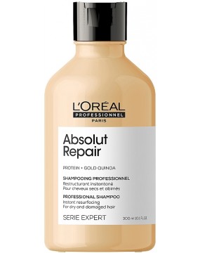 Шампунь для интенсивного восстановления поврежденных волос L'Oreal Professionnel Serie Expert Absolut Repair Gold Quinoa + Protein Shampoo, 300 мл